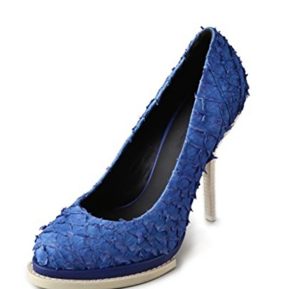 Alexander Wang Blue Aida Perch Pump Platforms (size EU 37-->US 7)